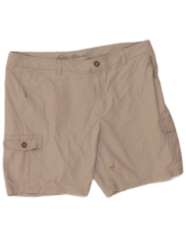 EDDIE BAUER Pantaloni scurti cargo pentru femei US 16 2XL W38 bumbac gri