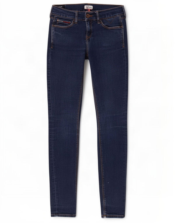 Blugi skinny Tommy Hilfiger pentru femei cu talie medie W25 L30 bumbac bleumarin