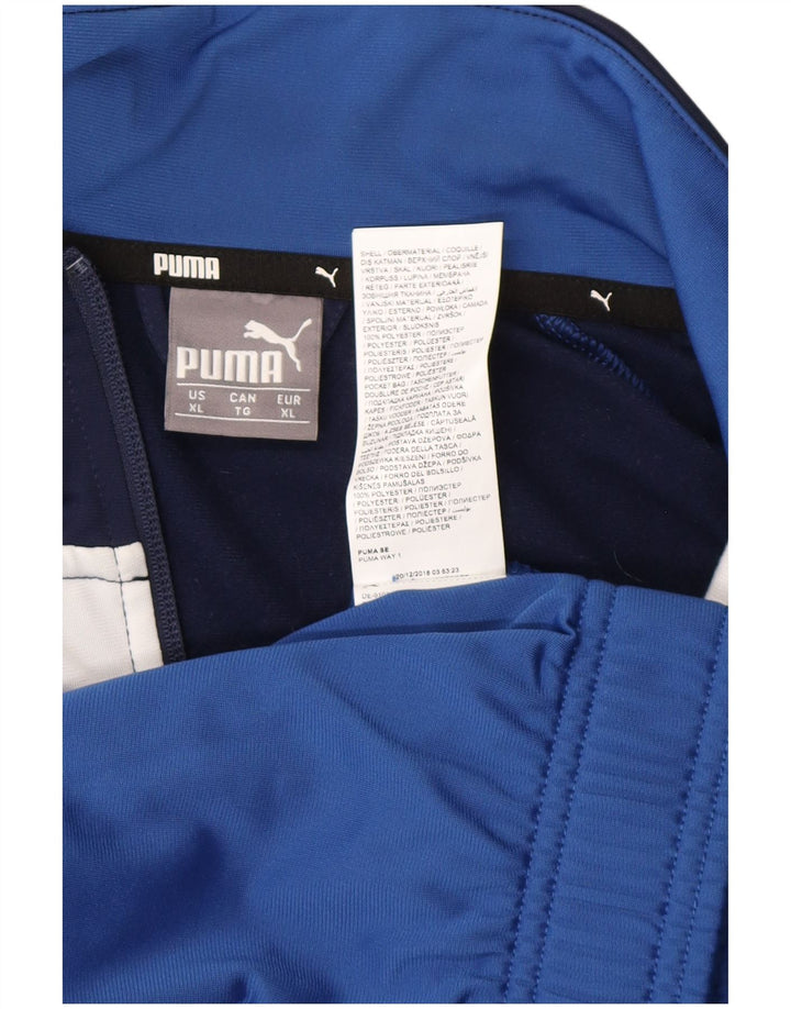 Jachetă de trening pentru bărbați PUMA, XL, poliester color block, albastru