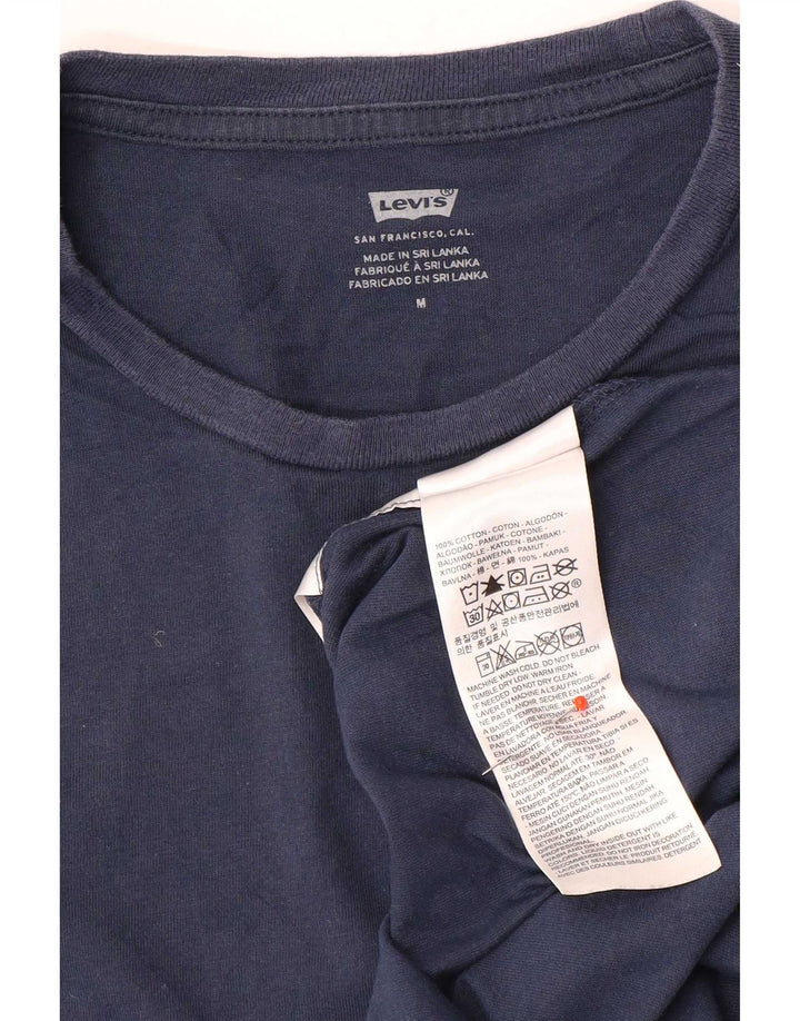 Tricou grafic pentru bărbați Levi's Top mediu din bumbac bleumarin