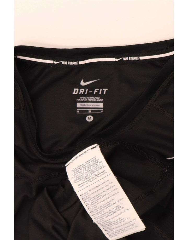 Tricou Nike Dri Fit pentru femei Top UK 12 Medium Negru Poliester
