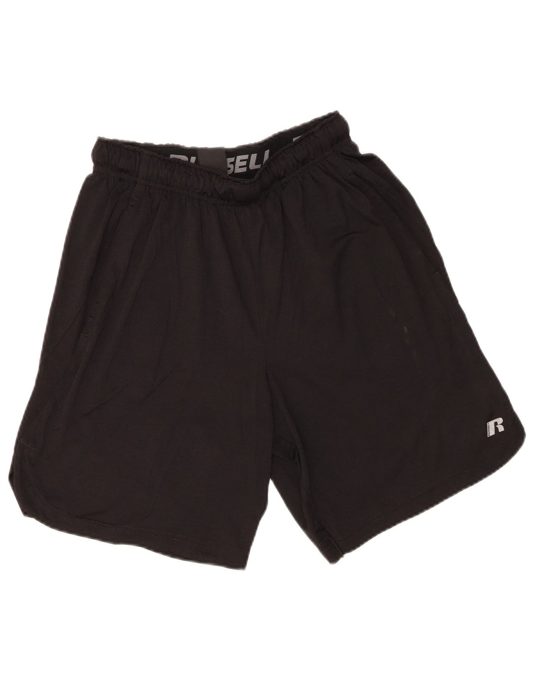 Pantaloni scurți sport pentru bărbați Russell Athletic, poliester negru mic