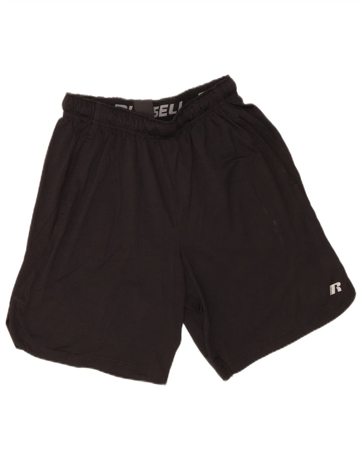 Pantaloni scurți sport pentru bărbați Russell Athletic, poliester negru mic