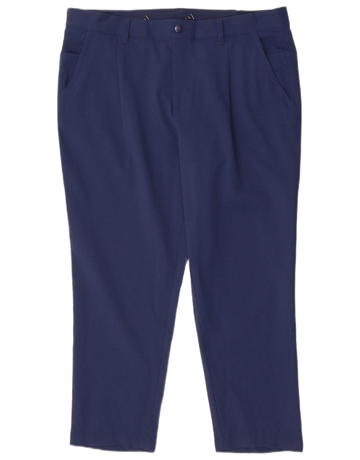 Pantaloni chino pentru bărbați Adidas pegged W38 L28 poliester bleumarin