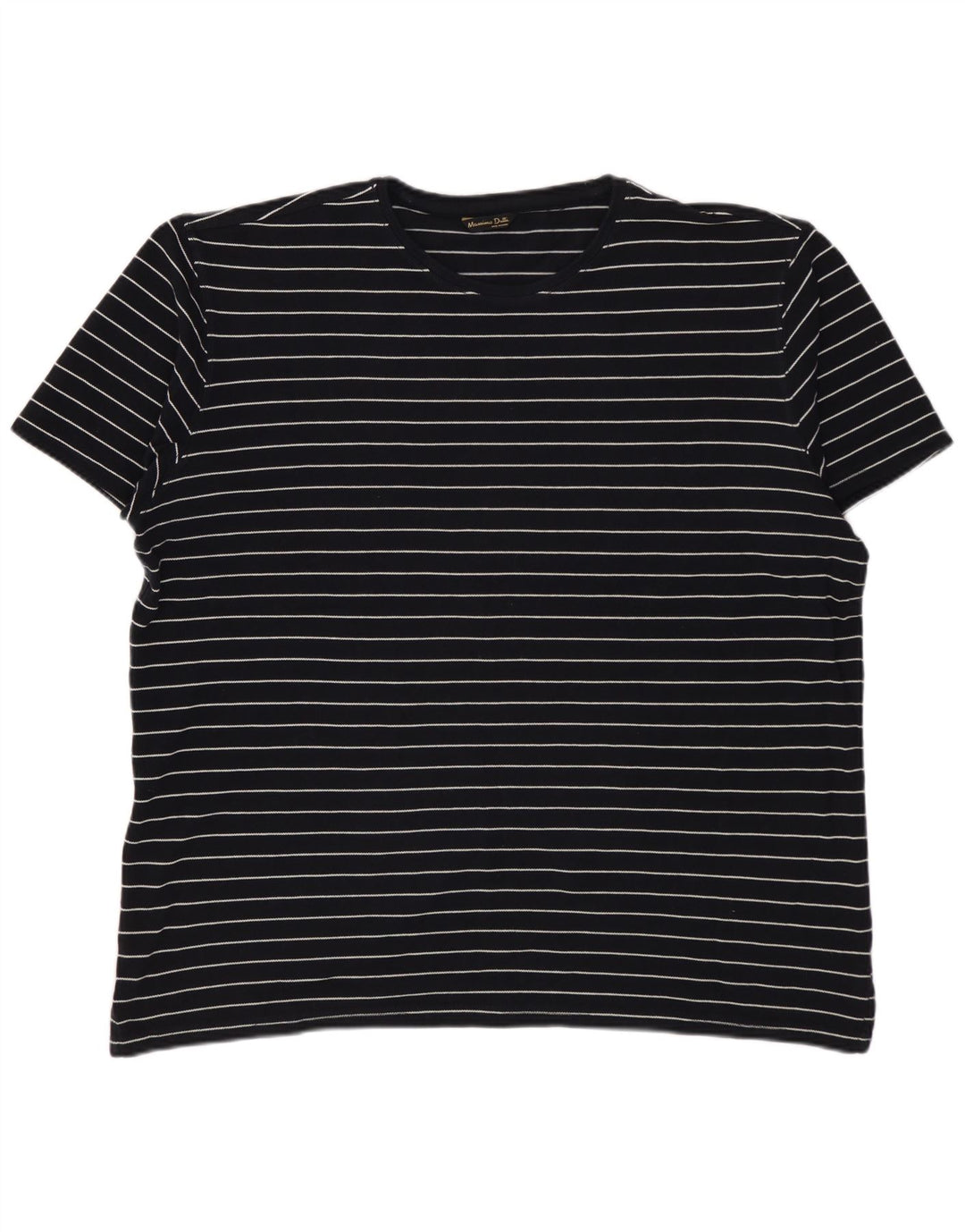 MASSIMO DUTTI Tricou pentru bărbați Top XL Negru cu dungi