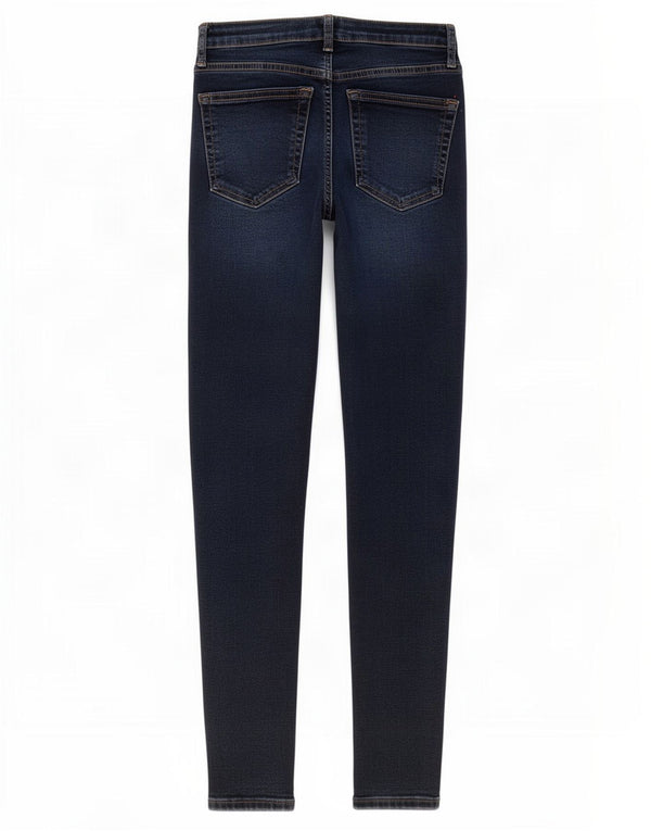 Topshop Blugi super skinny Jamie cu talie înaltă pentru femei L25 L27, bumbac albastru