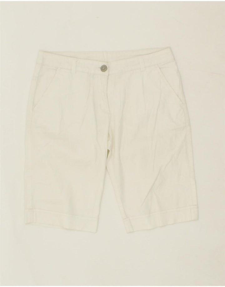 LOTTO Womens Bermuda Shorts UK 12 Medium W30  White Cotton Vintage Lotto and Second-Hand Lotto from Messina Hembry 