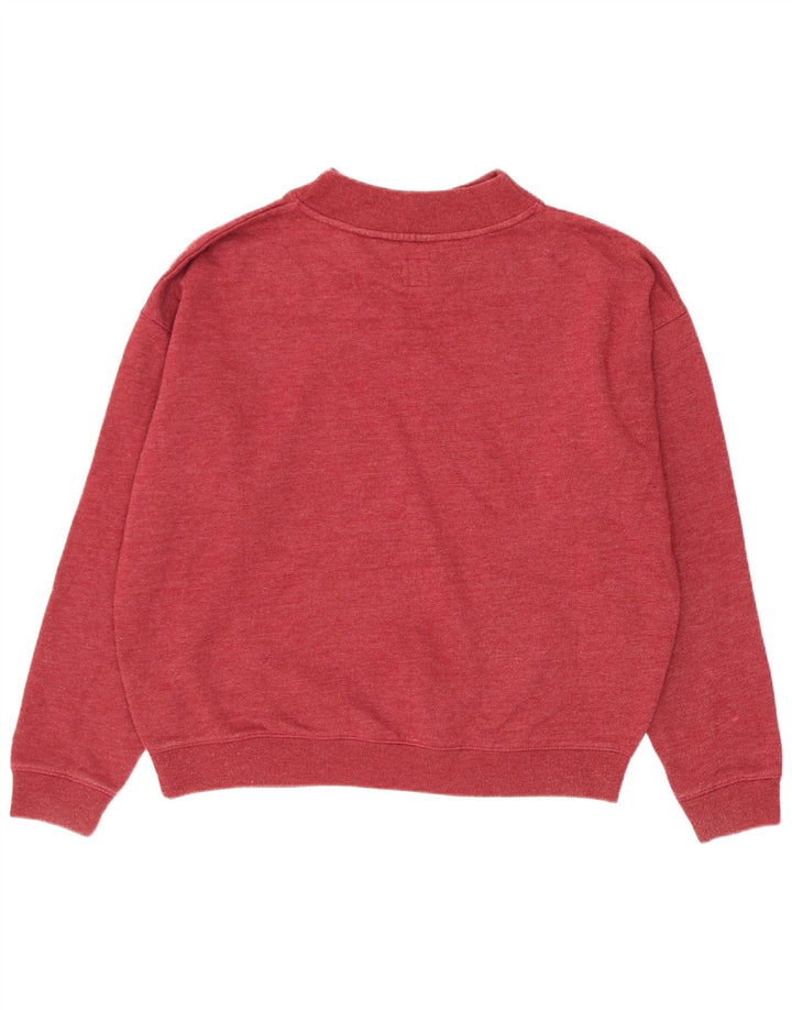 Jack Wills Pulover supradimensionat pentru femei UK 12 Bumbac roșu mediu