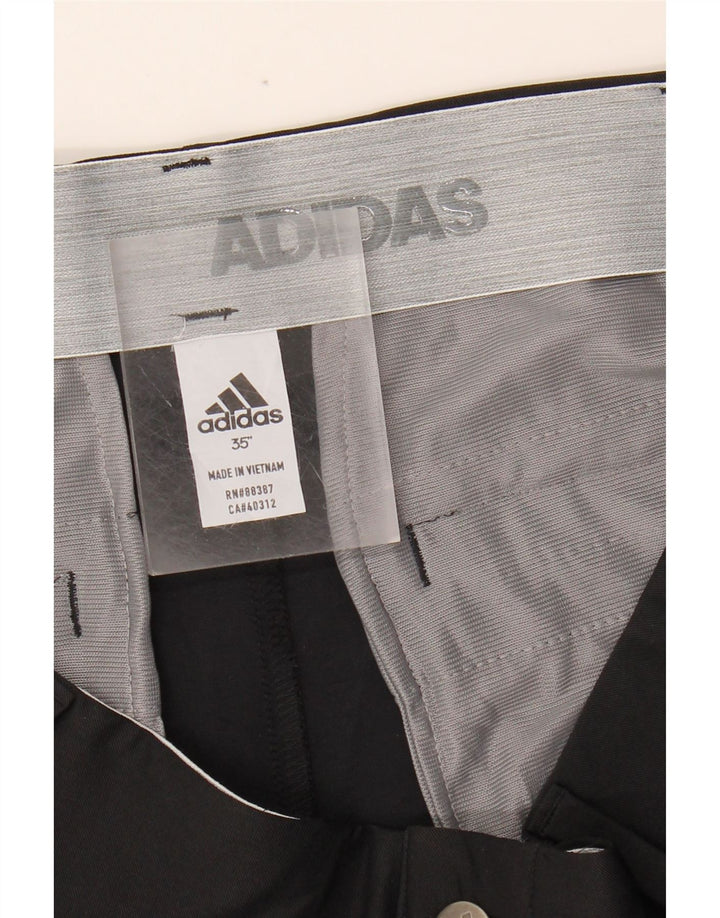 ADIDAS Mens Chino Shorts W35 Large  Black Nylon