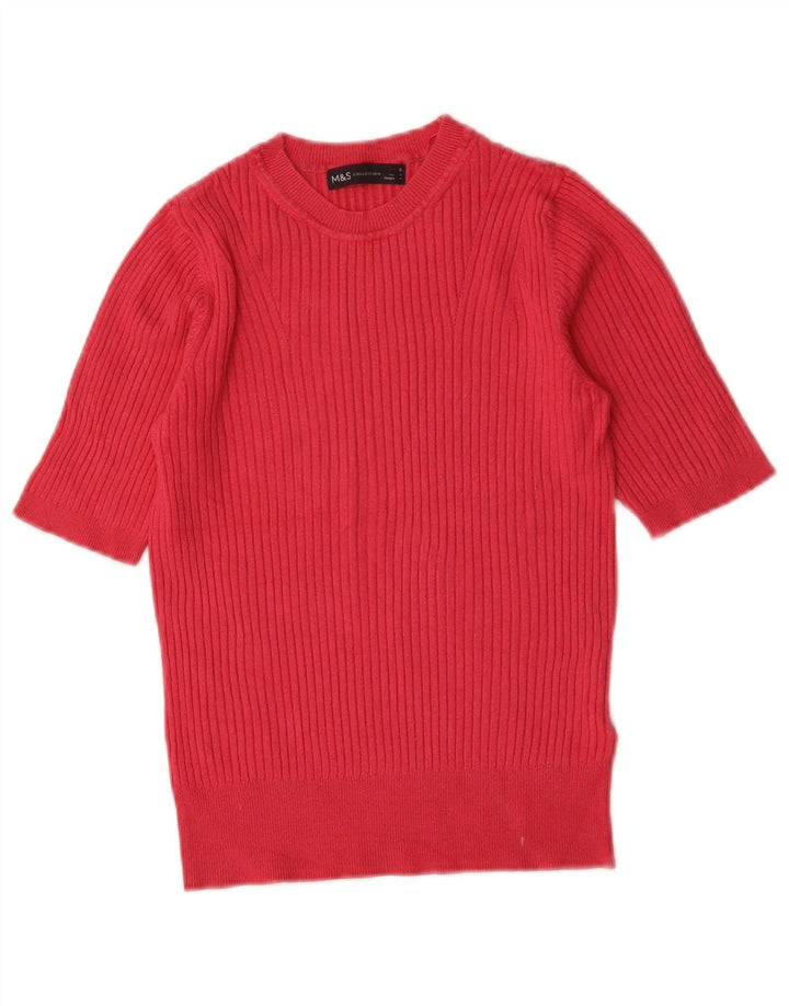 Pulover pentru femei Marks & Spencer Crop Crew Deck Pulover UK 8 Small Pink