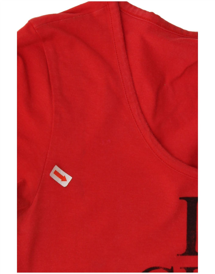 Tricou grafic GUESS pentru femei Top UK 12 Medium Red Bumbac