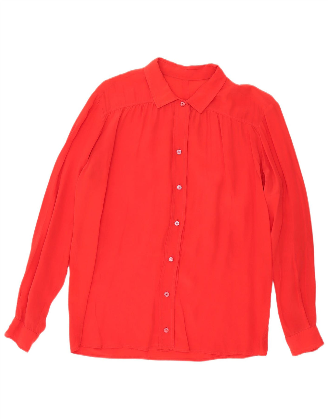 Bluză cămașă vintage pentru femei UK 18 XL roșu
