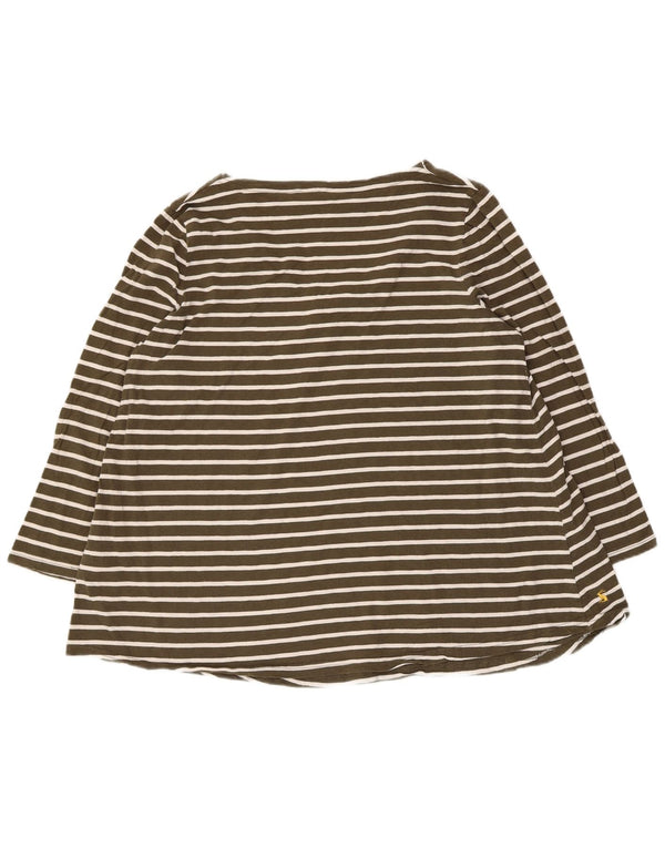 Joules Regular Top 3/4 Manecă UK 16 Bumbac cu dungi kaki mare