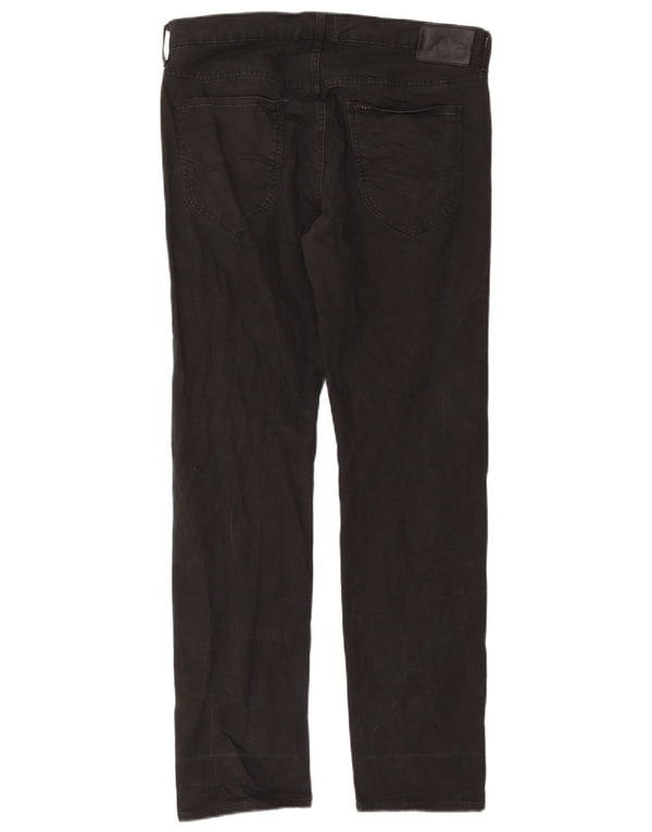 Pantaloni lee pentru bărbați Daren Zip Fly, drepti, casual, L34 L32, bumbac negru