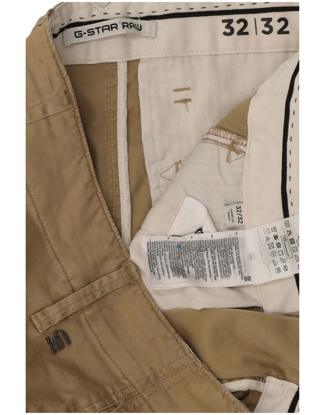 Pantaloni cargo subțiri pentru bărbați G-Star L32 L32 bumbac bej