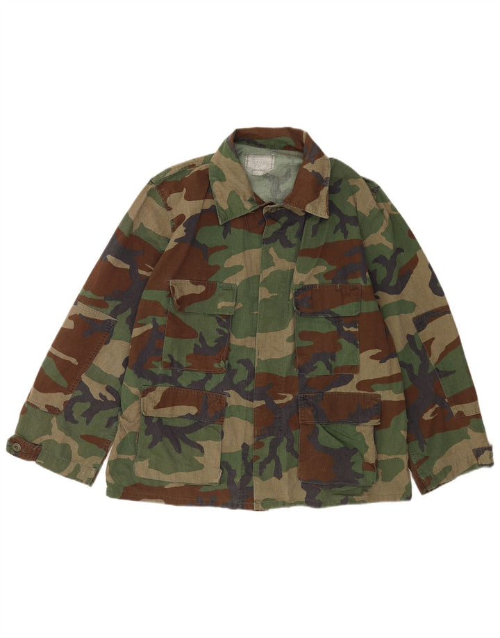 Cămașă militară vintage pentru bărbați, camuflaj mediu kaki