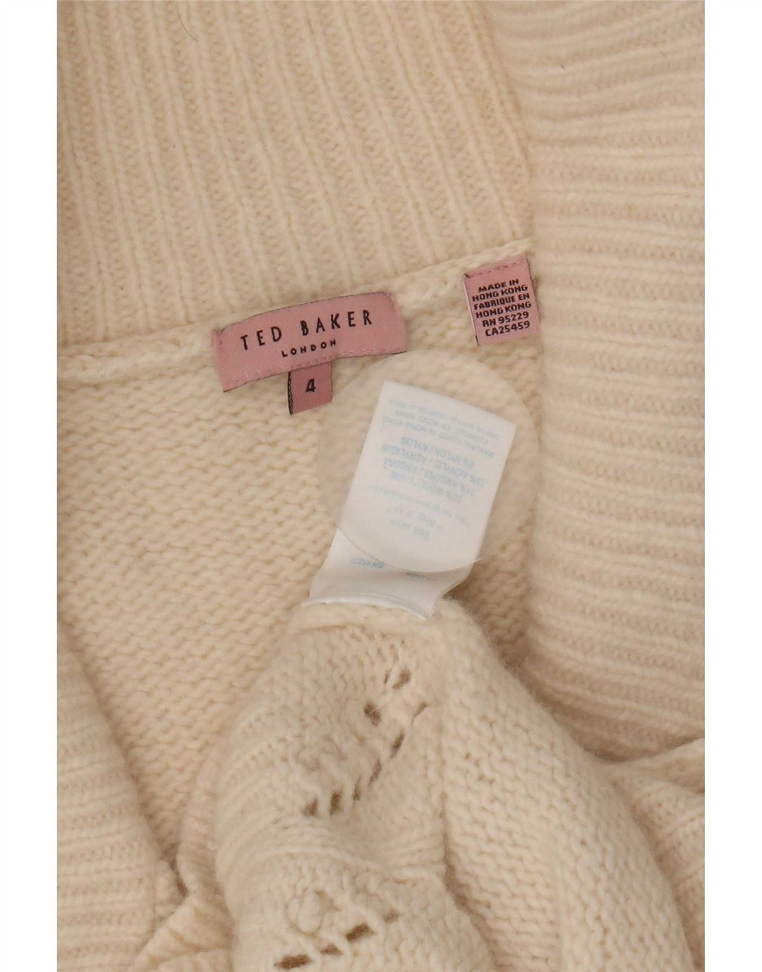 Pulover Wrap Cardigan Ted Baker pentru femei Mărimea 4 Lână mare, bej