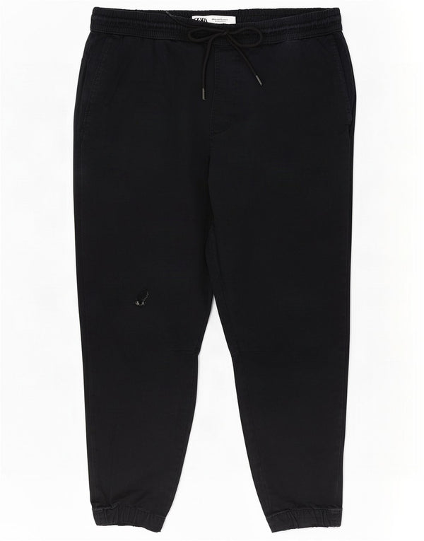 Zara Womens Joggers Chino Trousers XL W34 L27 Navy Blue