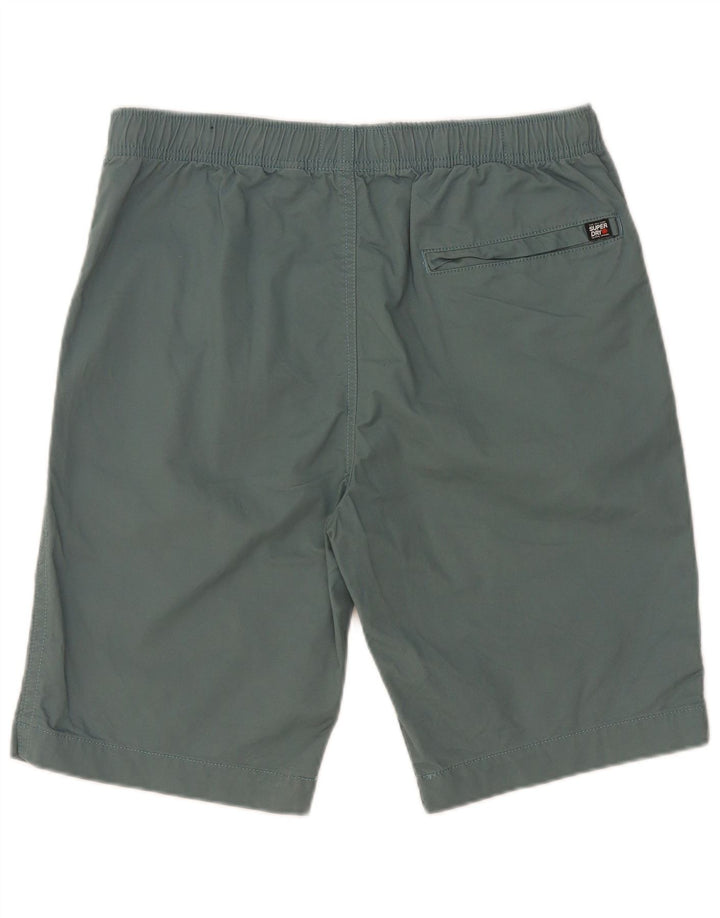 Pantaloni scurți chino Superdry pentru bărbați W32, bumbac verde mediu