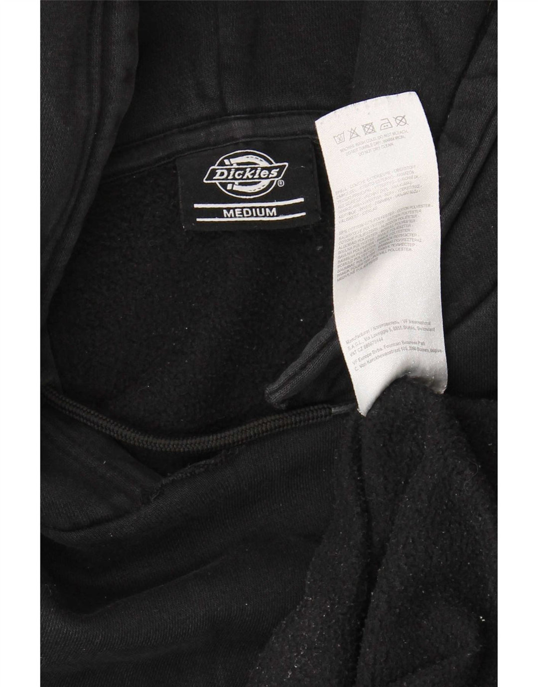 Pulover Dickies pentru bărbați cu glugă grafică, bumbac mediu negru
