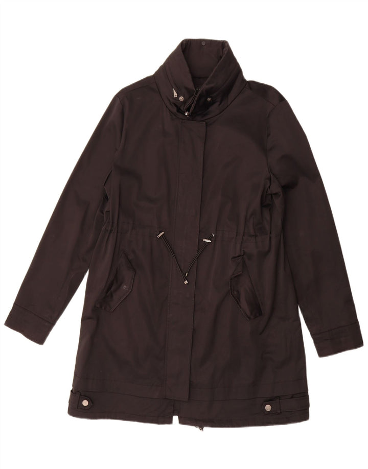Jachetă parka cu glugă pentru femei Zara UK 14 Medium Black