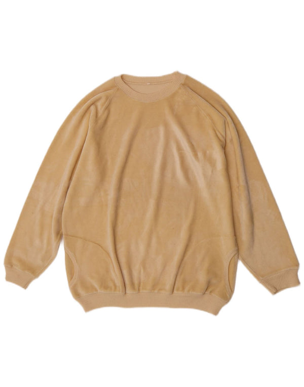 Pulover din velur vintage pentru femei IT 50 XL Galben