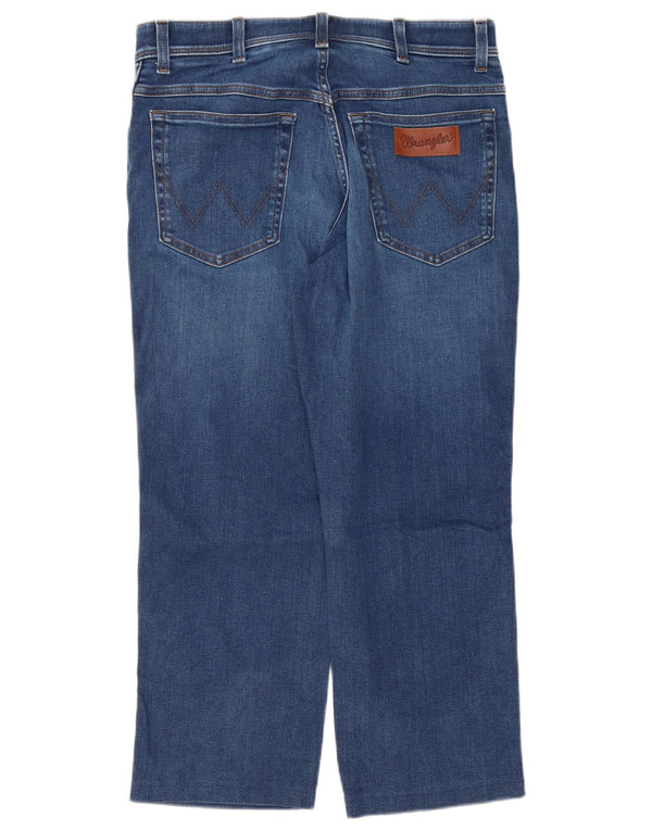 Blugi drepte pentru bărbați Wrangler Texas W34 L26 Bumbac albastru