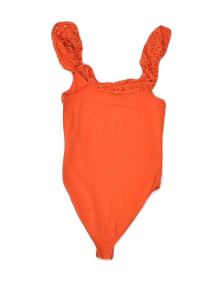 MISS SELFRIDGE Womens Bodysuit UK 8 Small  Red Cotton | Vintage Miss Selfridge | Thrift | Second-Hand Miss Selfridge | Used Clothing | Messina Hembry 