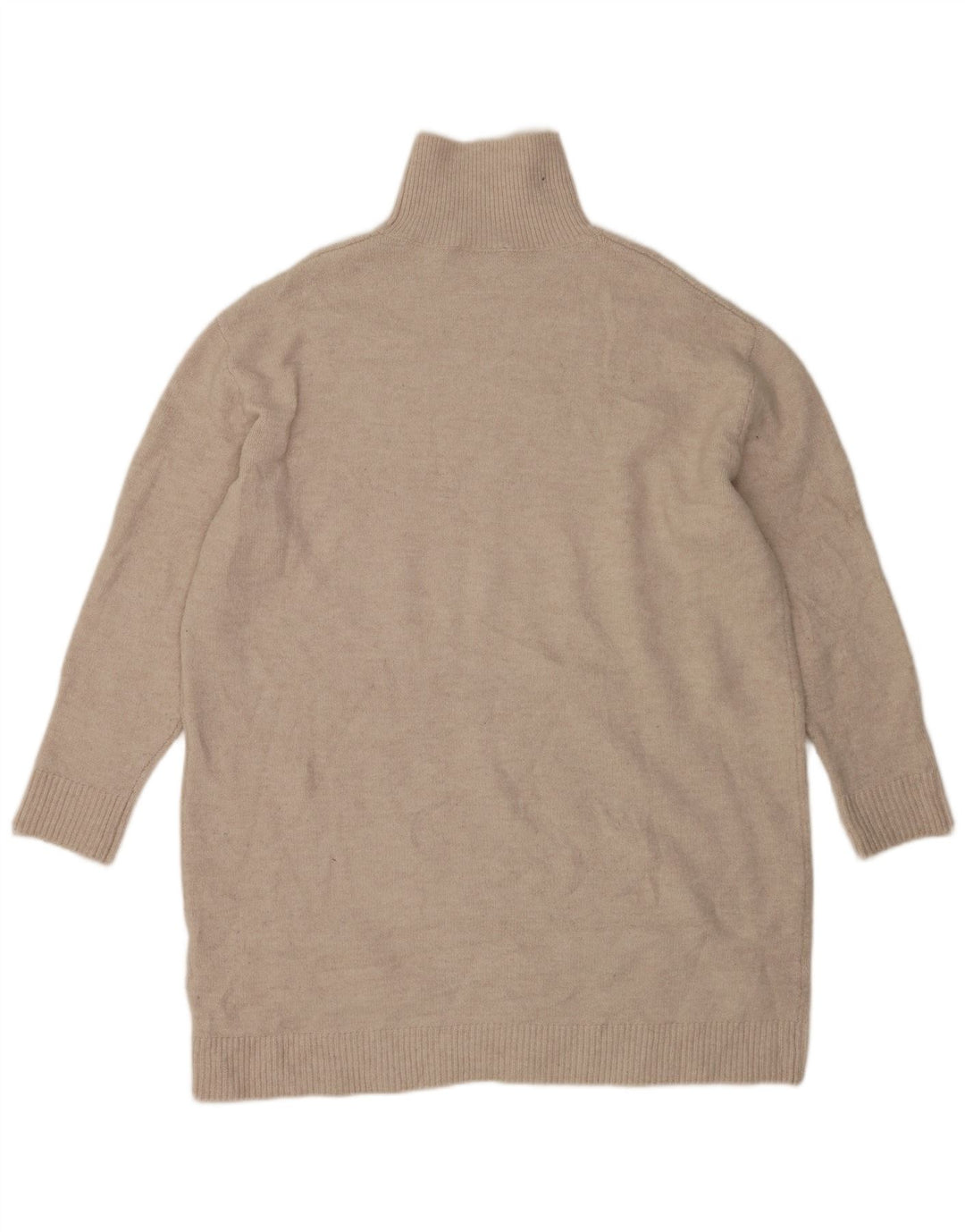 Rochie cu mânecă lungă pentru femei Zara cu pulover supradimensionat UK 10 Mic Bej Poliester