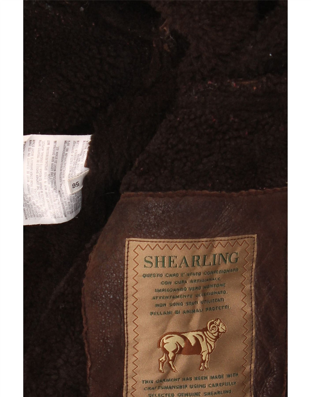 Jachetă din shearling BELFE & BELFE pentru bărbați IT 56 3XL Brown Shearling