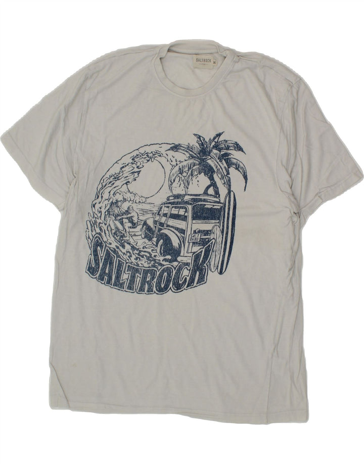 SALTROCK Mens Graphic T-Shirt Top Medium Blue Cotton Vintage Saltrock and Second-Hand Saltrock from Messina Hembry 