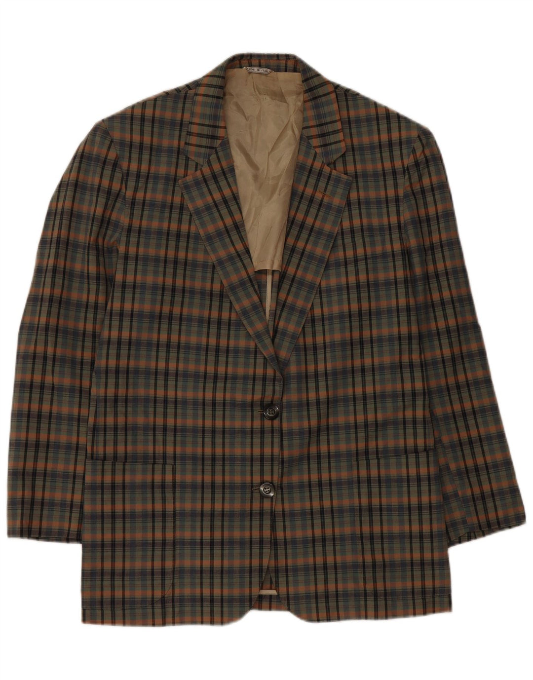 Jachetă pentru femei Ingram Azimut cu 2 nasturi, IT 48 XL, bumbac verde check