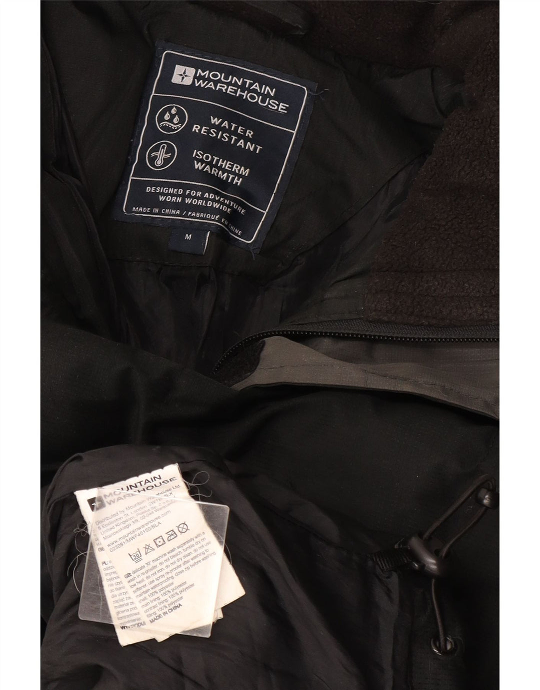 Jachetă căptușită cu glugă pentru bărbați Mountain Warehouse UK 38 Poliester mediu negru