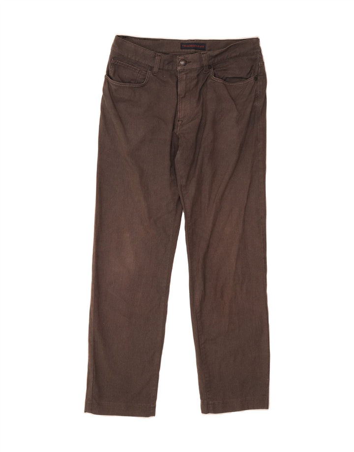 TRUSSARDI Mens Straight Jeans W33 L30 Brown Vintage Trussardi and Second-Hand Trussardi from Messina Hembry 