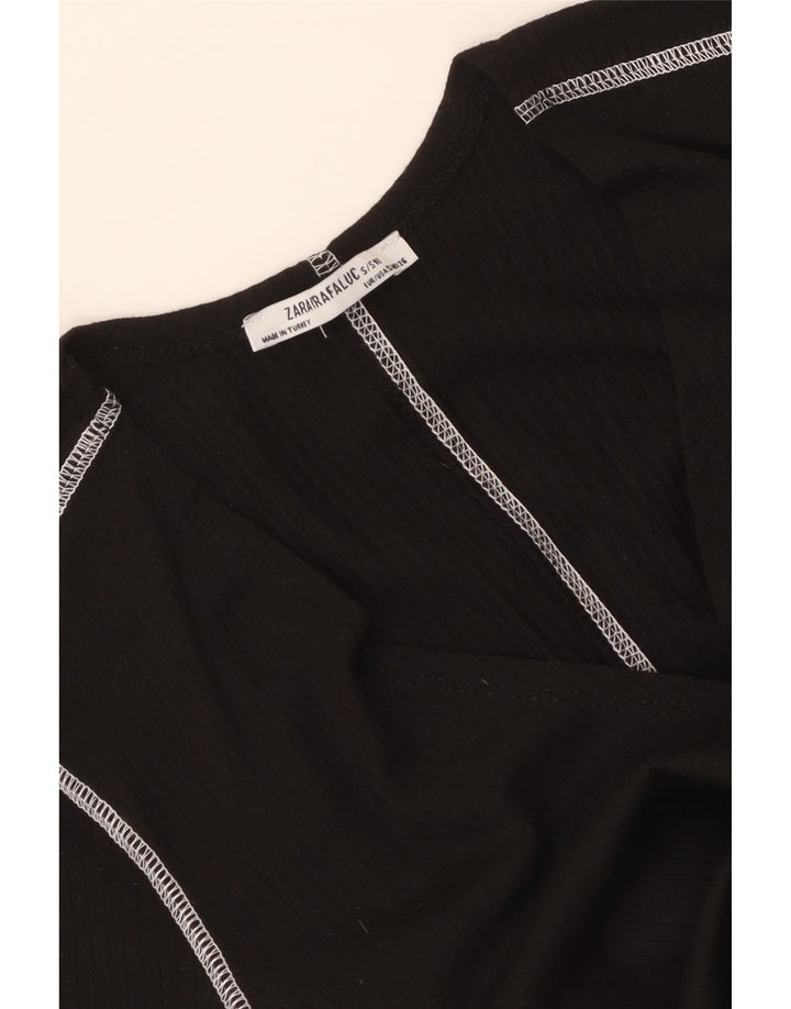 Bluză Crop Top Femei Zara UK 8 Small Negru
