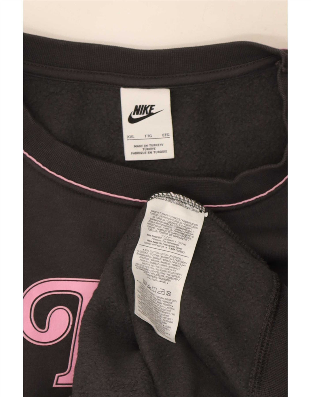 Hanorac grafic pentru bărbați Nike Pulover 2XL bumbac gri