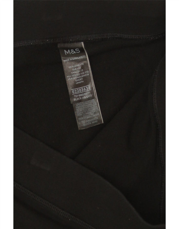 Leggings pentru femei Marks & Spencer UK 16, mare, negru, bumbac