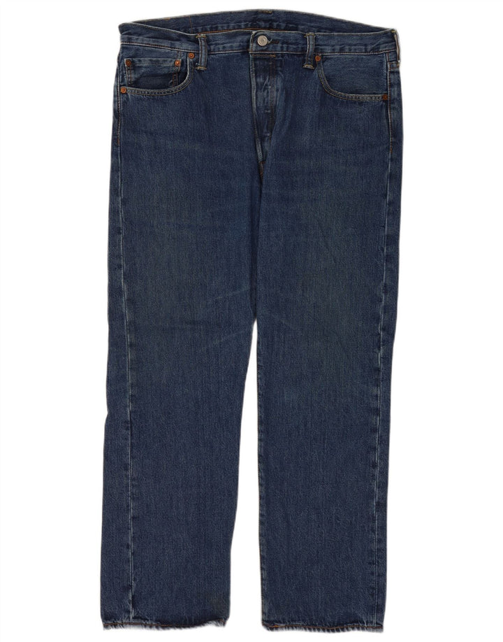 Blugi drepti pentru bărbați Levi's 501, cu ajustare normală, W36 L30, bumbac albastru