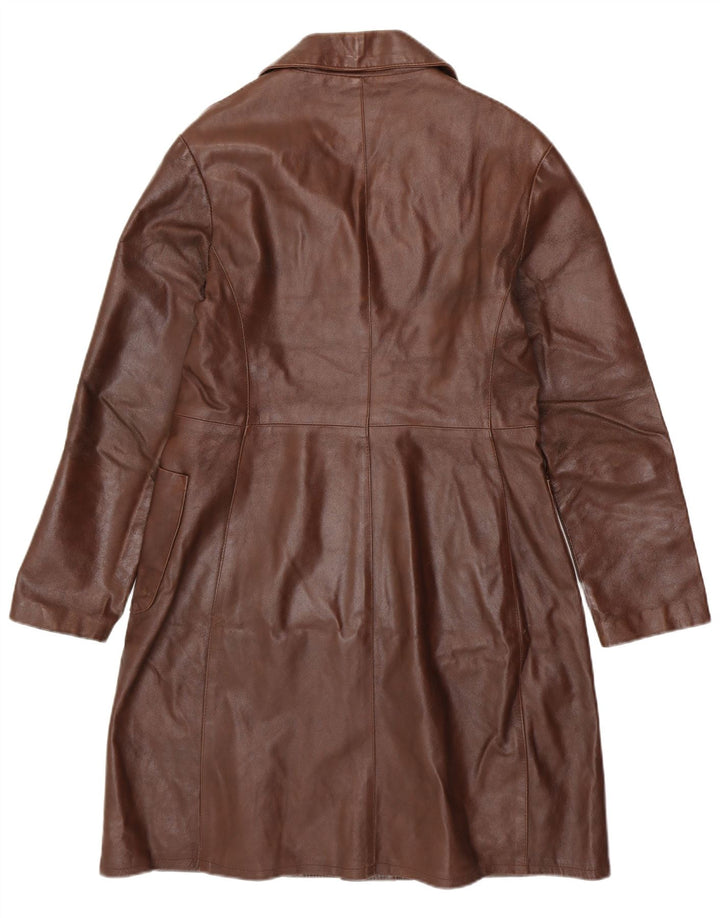 Palton de piele pentru femei VINTAGE UK 18 XL din piele maro