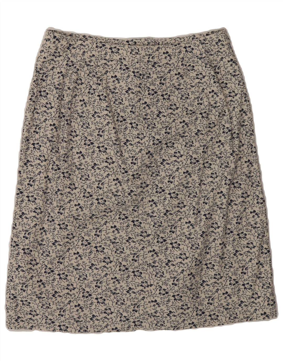 EDDIE BAUER Womens Pencil Skirt W28 Medium Off White Floral Vintage Eddie Bauer and Second-Hand Eddie Bauer from Messina Hembry 