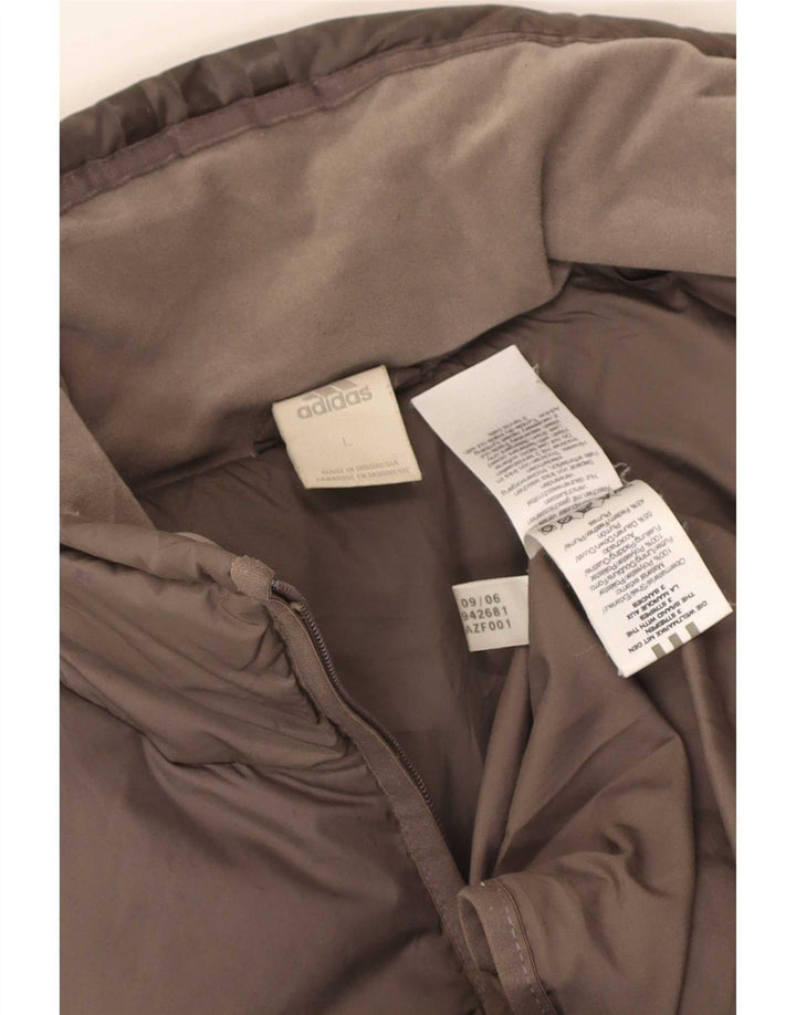 Gilet căptușit pentru femei Adidas UK 14, mare, gri, poliester