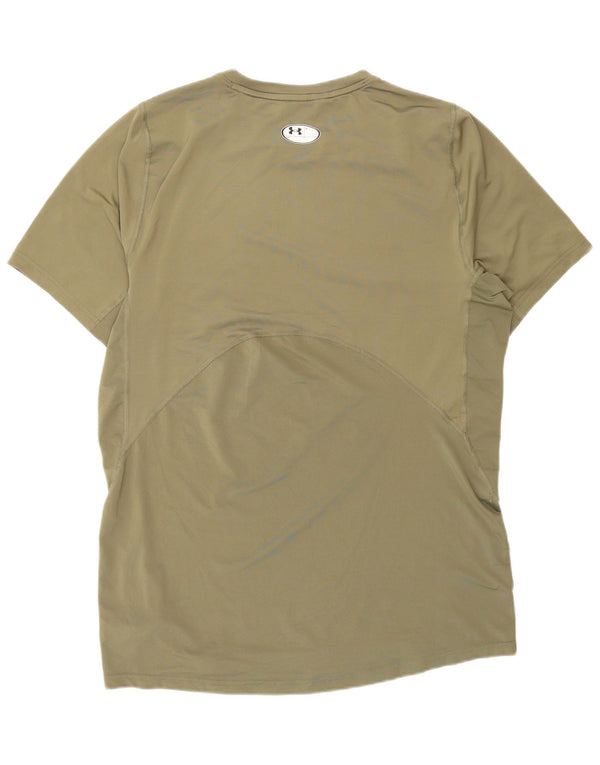 Tricou Under Armour pentru bărbați Heat Gear Top mare din poliester kaki