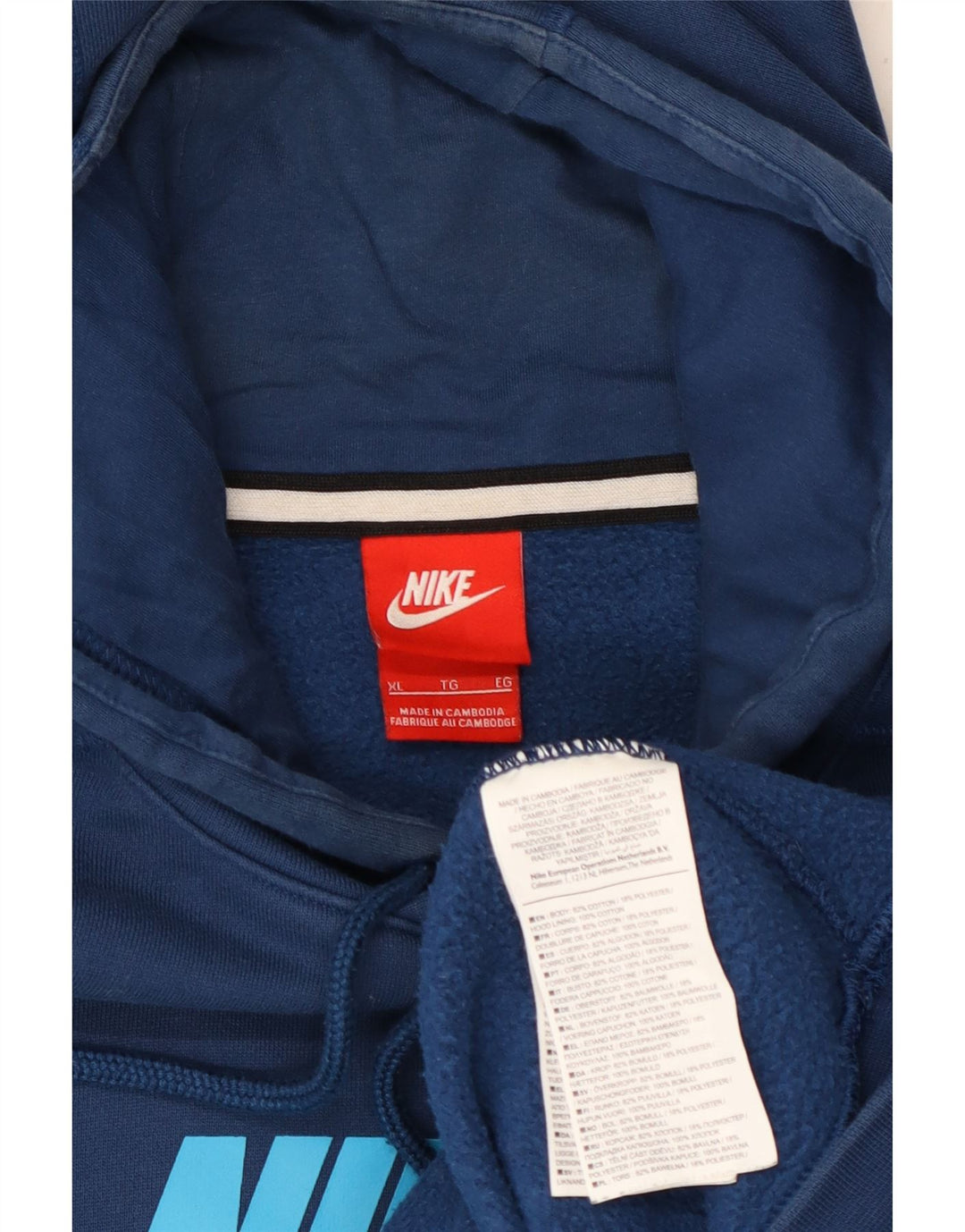 Pulover NIKE Air Graphic pentru bărbați, XL, bumbac bleumarin