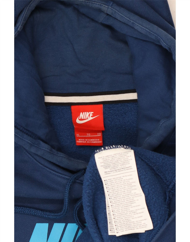Pulover NIKE Air Graphic pentru bărbați, XL, bumbac bleumarin