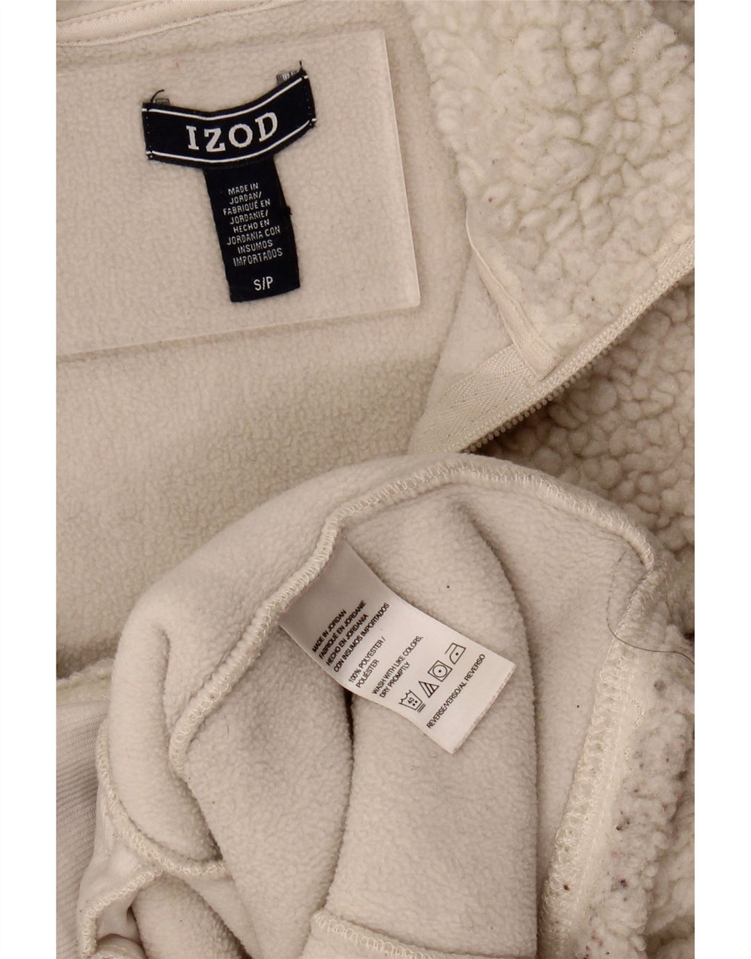 IZOD Womens Fleece Gilet UK 10 Small White Polyester Vintage Izod and Second-Hand Izod from Messina Hembry 