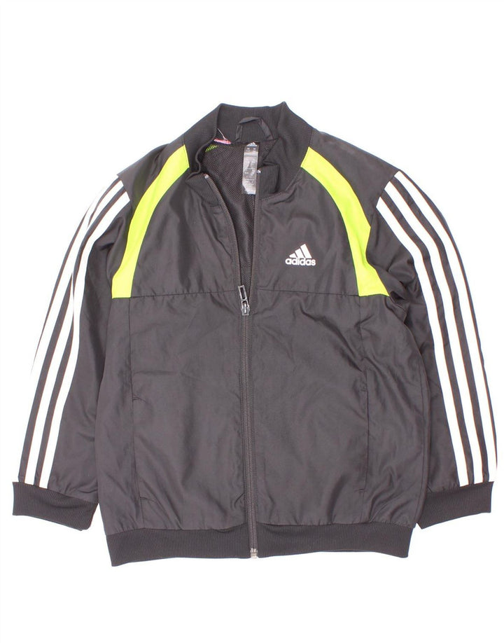 Jachetă de trening pentru băieți Adidas 5-6 ani, negru, poliester