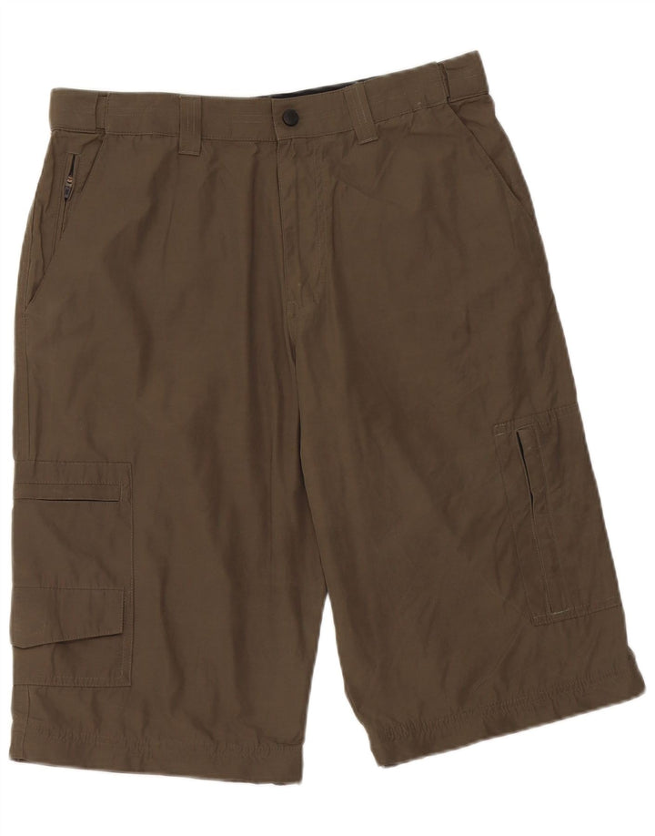 Pantaloni scurți cargo pentru bărbați Marks & Spencer W32 Medium Khaki Poliamidă