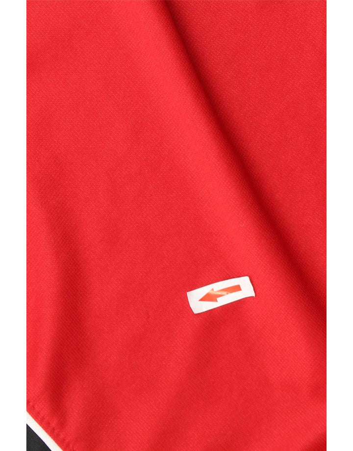 Top pentru bărbați Nike cu mânecă lungă Marea Britanie 42/44, mare, roșu, poliester color bloc