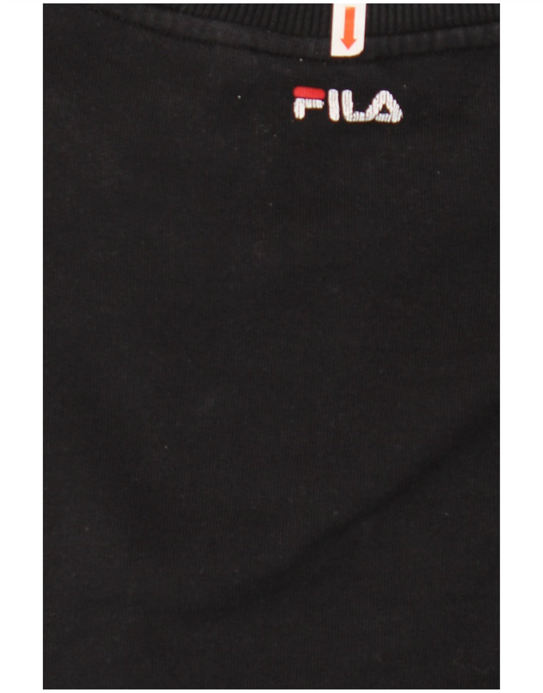Pulover cu grafic pentru femei FILA, UK 16, mare, negru, bumbac