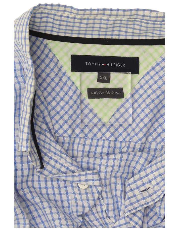 Cămașă pentru bărbați Tommy Hilfiger 2XL, bumbac cu carouri albastre